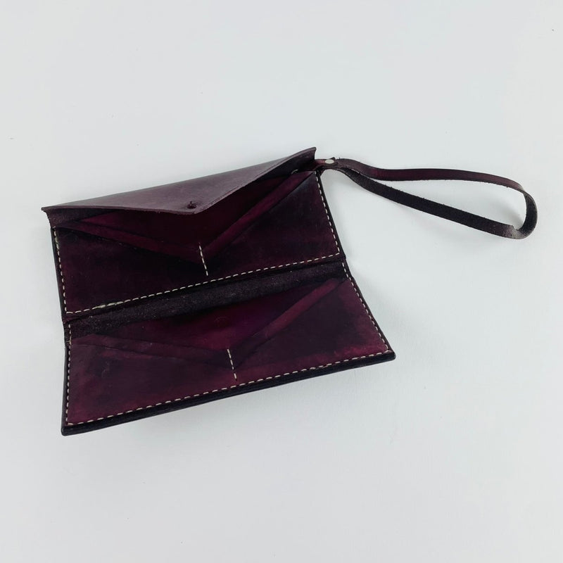 Rustic Deep Purple Leather Wallet - Hart & Hive